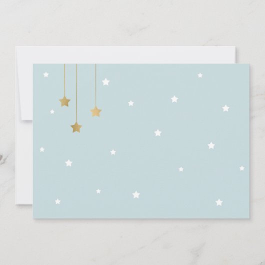 ブルームーンアンドスターズベビーシャワー招待状 招待状 (裏面)