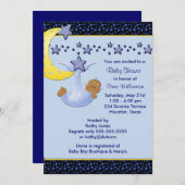 ブルームーンイエロースターエスニックボーイシャワー 招待状 (正面/裏面)