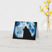 ブルームーンウルフノートカード カード (黄色い花)