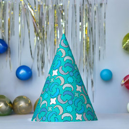 ブルームーンクラウドパターン パーティーハット