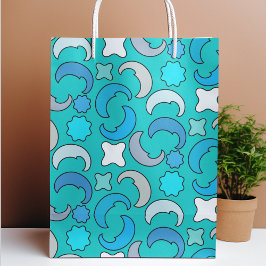 ブルームーンクラウドパターン ミディアムペーパーバッグ