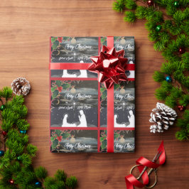 ブルームーンクリスマス出生ギフトラップ ラッピングペーパー