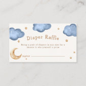 ブルームーンスターズきらめくオムツラッフルベビーシャワー エンクロージャーカード (正面)