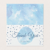 ブルームーンスターズブックベビーシャワーサンキューカード (外部フラット)