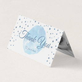 ブルームーンスターズブックベビーシャワーサンキューカード