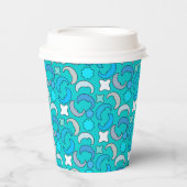 ブルームーンパターン 紙コップ (正面)