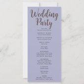 ブルームーンフェイズシルバー結婚式 プログラム (裏面)