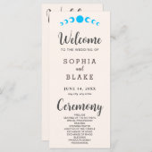 ブルームーンフェイズシーシェル結婚式 プログラム (正面/裏面)