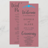 ブルームーンフェイズバラ金ゴールド結婚式 プログラム (正面/裏面)