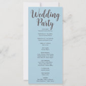 ブルームーンフェイズブルー結婚式 プログラム (裏面)