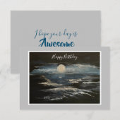 ブルームーンフラットノートカード サンキューカード (正面/裏面)