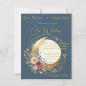 ブルームーンフラワーフローラ結婚式招待状 招待状 (正面)