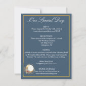 ブルームーンフラワーフローラ結婚式招待状 招待状 (裏面)