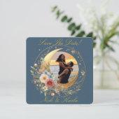 ブルームーンフラワー Save The Date フォトアナウンスメント 招待状 (スタンド正面)