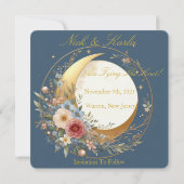 ブルームーンフラワー Save The Date フォトアナウンスメント 招待状 (裏面)