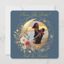 ブルームーンフラワー Save The Date フォトアナウンスメント 招待状