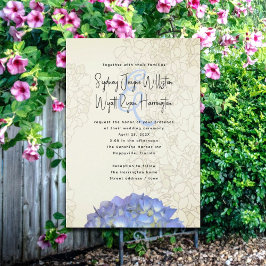 ブルームーンフローラアートワーク結婚式招待状 招待状