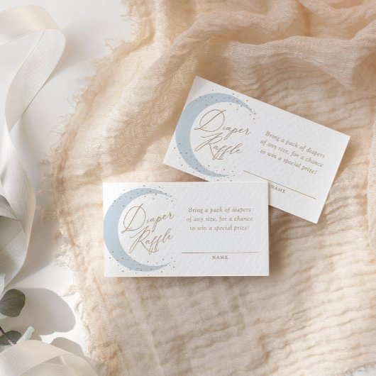 ブルームーンベビーシャワーおむつラッフルチケット エンクロージャーカード