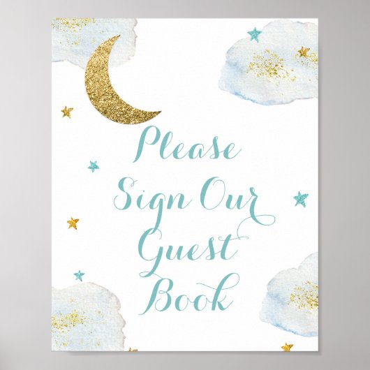 ブルームーンモダンお願いゲストブックにサイン ポスター (正面)
