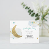 ブルームーンモダングリッターブックベビーカード ポストカード (スタンド正面)