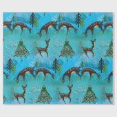 ブルームーンライトデエルフェストクリスマスホリデー ラッピングペーパー (フラット)