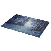 ブルームーンライトマジカルフォレストウィンターシーン カッティングボード (角)