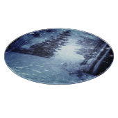 ブルームーンライトマジカルフォレストウィンターシーン カッティングボード (角)