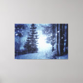 ブルームーンライトマジカルフォレストウィンターシーン キャンバスプリント (正面)