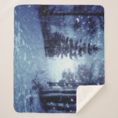 ブルームーンライトマジカルフォレストウィンターシーン シェルパブランケット (正面)