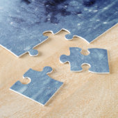 ブルームーンライトマジカルフォレストウィンターシーン ジグソーパズル (側面)