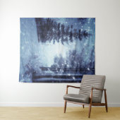 ブルームーンライトマジカルフォレストウィンターシーン タペストリー (インサイチュ(横))