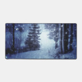 ブルームーンライトマジカルフォレストウィンターシーン デスクマット (正面)