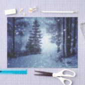 ブルームーンライトマジカルフォレストウィンターシーン 薄葉紙 (クラフト)