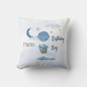 ブルームーンリトルゾウの誕生日の男の子 クッション (正面)