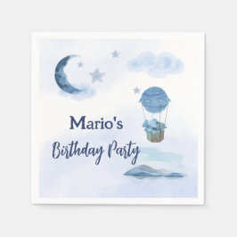ブルームーンリトルゾウの誕生日の男の子 スタンダードカクテルナプキン