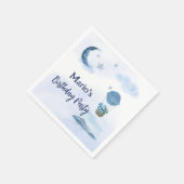 ブルームーンリトルゾウの誕生日の男の子 スタンダードカクテルナプキン (角)