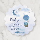 ブルームーンリトルゾウの誕生日の男の子 フェイバータグ (裏面)