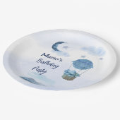 ブルームーンリトルゾウの誕生日の男の子 ペーパープレート (アングル)