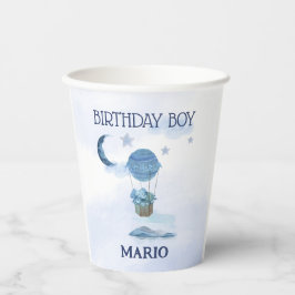 ブルームーンリトルゾウの誕生日の男の子 紙コップ