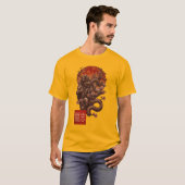 ブルームーン妖怪 – Dark 日本の Art Tシャツ (正面フル)