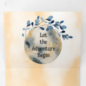 ブルームーン結婚フローラ 三つ折り招待状 (内部最初)