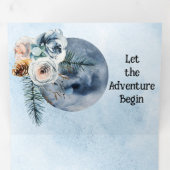 ブルームーン結婚フローラ 三つ折り招待状 (内部最初)