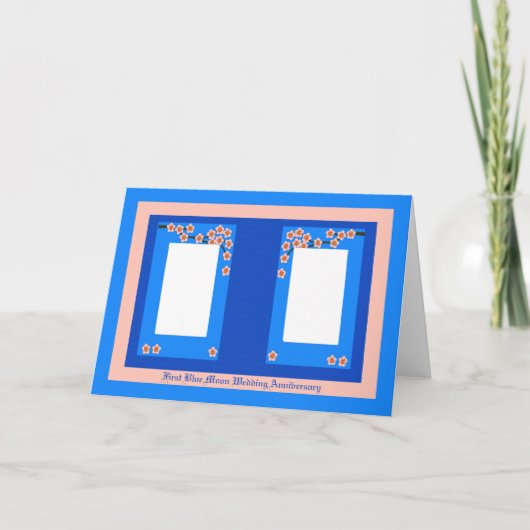 ブルームーン結婚記念日カード カード (正面)