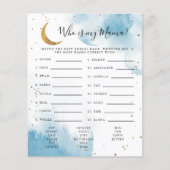 ブルームーン誰が私のママ赤ちゃんシャワーゲーム (正面)