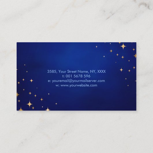 ブルームーン魔法- Oracle Cards, Ball and Crystals 名刺 (裏面)