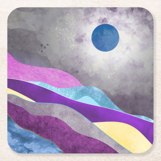 ブルームーン スクエアペーパーコースター (正面)