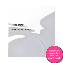 ブルームーン：抽象芸術ブルー、ホワイト、ブラック ノートパッド