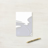 ブルームーン：抽象芸術ブルー、ホワイト、ブラック ポストイット (デスク上)