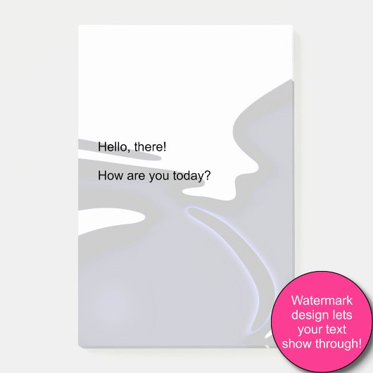 ブルームーン：抽象芸術ブルー、ホワイト、ブラック ポストイット