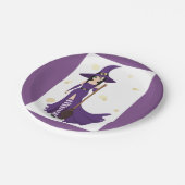 ブルーム付き紫の魔女 ペーパープレート (アングル)